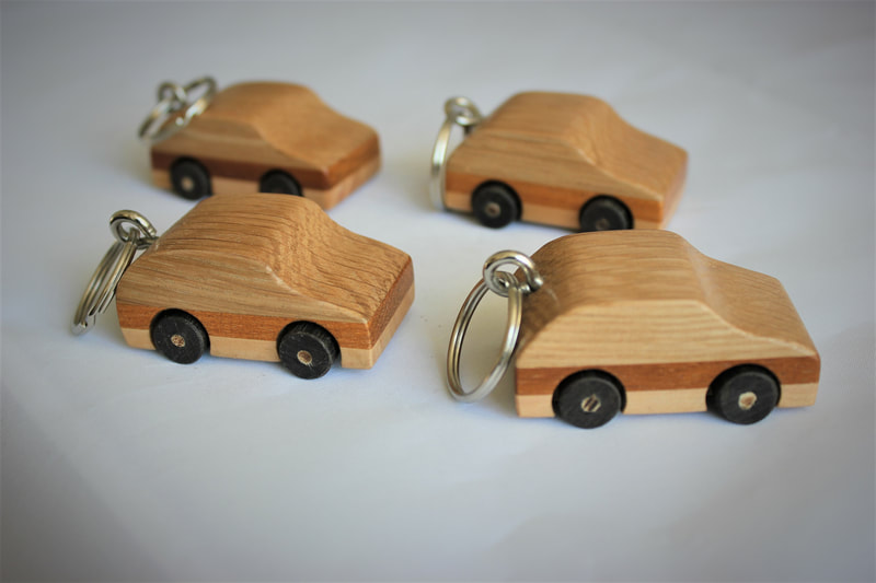wooden car keyring by Reuben's woodcraft
