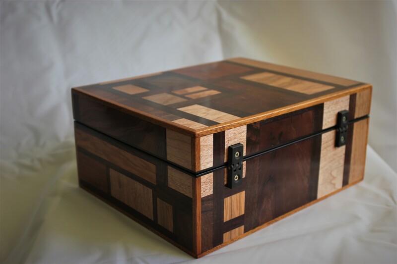 Special wooden Jewellery box with wooden ebony hinges by Reuben's woodcraft