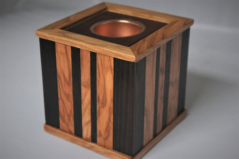 Wooden tealight holder box,  Handcrafted by Reuben's Woodcraft.